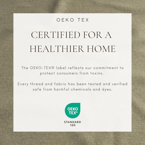 Image of Great Bay Home Flannel Sheet Set Twin Size - Heathered Cotton Blend, Double-Brushed, Winter Bed Sheets - Ultra-Soft, Cozy, 3-Piece Rustic Bedding Set (Heathered Olive)