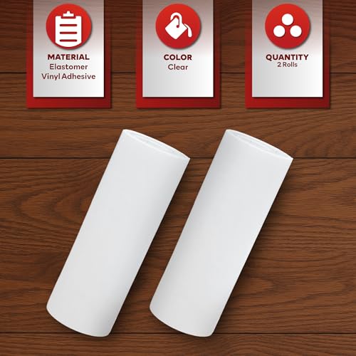 XFasten Fabric and Vinyl Repair Tape, Clear, 3-Inches by 20-Inches (2-Set), Waterproof Vinyl Repair Hole Patch Kit for Tent, Exercise Ball, Kayak, Inflatable Bed, Pool Float, and Airbed Mattress