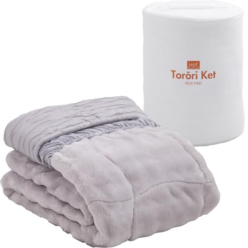 ホット とろーり リバーシブルボックスカバーパッド シングル 100×200×30cm グレー あったか 洗える 正規 秋 冬 エアロゲル モコモコ ふわとろ フランネル ギフト