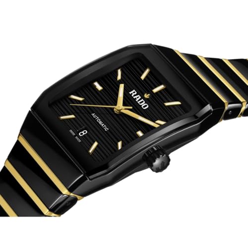 Rado - Anatom Automatic - Men - Swiss Watch - Metallised Sapphire Crystal - Polished Black High-Tech Ceramic Links and Polished Yellow Gold Coloured PVD Coated Stainless Steel Middle Links – 72 hours of Power Reserve - Sapphire Crystal Caseback, 21-jewels R766 Calibre - Automatic – 32.5 mm2