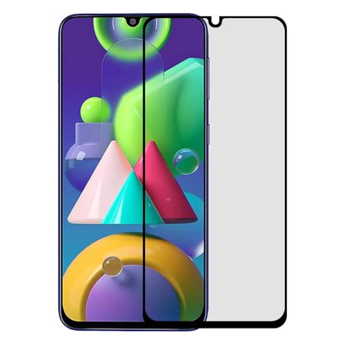 Image of Military-Grade Tempered Glass Screen Protector Compatible for Samsung Galaxy M21 with Edge to Edge Coverage and Easy Self Installation kit (Samsung Galaxy M21)