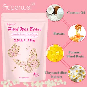 Miniatura 9 de Cuentas de cera para depilación, cuentas de cera dura para pieles sensibles, granos de cera sin dolor de 2.5 libras para bikini, facial de cejas