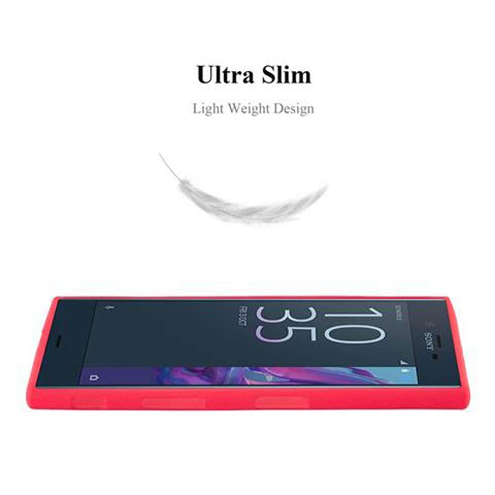 Cadorabo Custodia Per Sony Xperia L2 FROST ROSSO - Cover Sottile In TPU Morbido, Antiurto, Anti Graffio, Bordo Rialzato, Effetto Trasparente Satinato