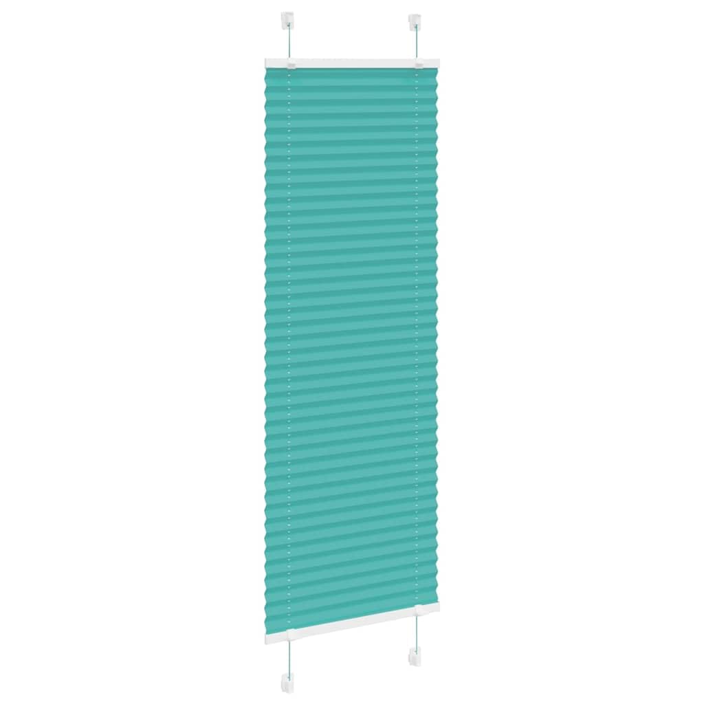 Estor plisado verde petróleo 40 x 150 cm poliéster, protección visual y protección solar con pinzas o tornillos, opaco, para ventanas, tragaluces, salón, dormitorio, oficina, cocina, baño