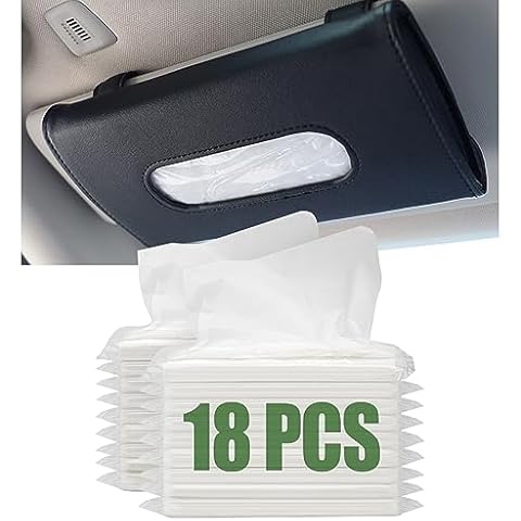Car Tissue Refill 18 Packs Car Tissues Auto Visor Tissue Refills for Visor Car Tissue Holder Tissue Mask Holder for Car Cover