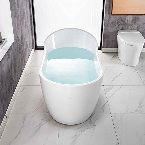 Woodbridge B0006-MB 54 Inch Acrylic Freestanding Bathtub Contemporary Soaking White Tub thumb #3