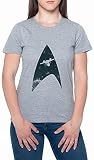 BIOCLOD Final Frontière Femmes T-Shirt Gris Col Rond Women Grey Round Neck L