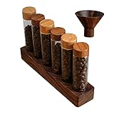 soporte para tubos de ensayo para laboratorio ⇗Diseño que ahorra espacio: debido a su buen efecto de sellado, sus tubos de ensayo permanecerán secos y frescos. Esto es ideal para especias, hierbas, flores u otros artículos.