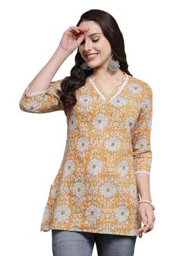 Stylum Women's Floral Printed Cotton Empire Top