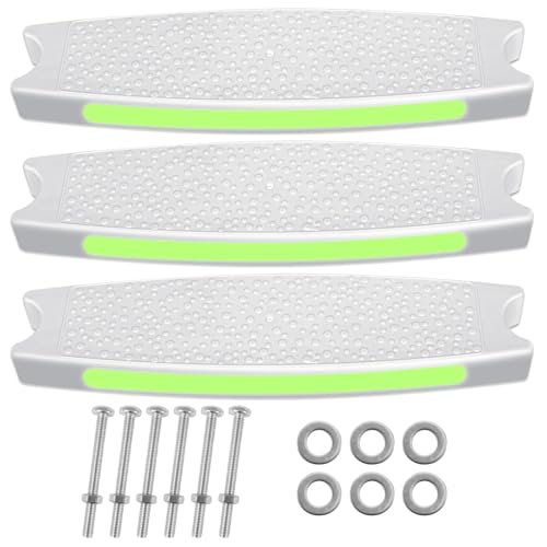 3 Pack Pool Ladder Steps Replacement,18 Universal Heavy Duty Pool Ladder Steps,Swimming Pool Ladder Steps for Inground Pools & Above Ground Pool with 6 PCS Bolts and 3 Reflective Strips