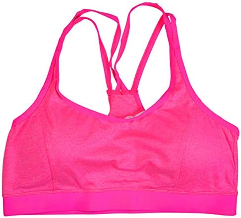 Amazon バッククロスブラトップ 大きいサイズ ネオンカラー ミックスカラー ラクブラ スポブラ ピンク フィットネス トレーニング スポーツブラ 通販