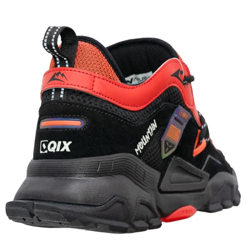 Qix, Tênis Qix Mountain Preto Laranja Cor:Preto;Tamanho:41