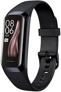 findtime Fitnessuhr Damen Herren Fitness Tracker Smartwatch Sportuhr Fitness Uhr Schrittzähler mit Whatsapp Funktion Pulsuhr Laufuhr Armband Tracker Blutdruckmessung Elegant Schwarz Rosa