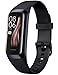 Orologio da polso da donna, con frequenza cardiaca, pressione sanguigna, sport, monitoraggio del sonno, calorie, impermeabile, da uomo, C-nero.