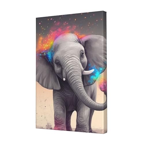 Toile éléphant dessin animé - Poster mural impression HD salon et chambre 30x45