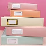Craftelier Album fotograficzny ze skóry ekologicznej z turkusowymi czapkami, 3 pierścieniami i 5 etui o wymiarach 30,5 x 30,5 cm (30,5 x 30,5 cm) | konfigurowalny, idealny do fotografii, układów i