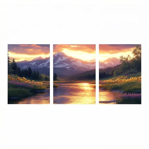 Cadeau Femme JLYH-1912 Peinture par Numéro Coucher de soleil Coffret Loisirs Créatifs Adultes