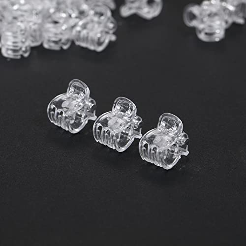 Pack de 100 mini pinzas para cabello de plástico miniatura 4