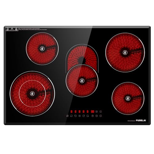 FUDELAI 30 Inch Electric Cooktop 5 Burners, 30