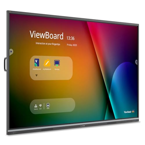 Image of ViewSonic IFP9851 98 Inch 4K ViewBoard Interactive Smart Board with Integrated Education Software, Android 14, Google EDLA, 50-Point Touch, Built-in Microphone, HDMI, VGA, USB Hub, and USB C Inputs