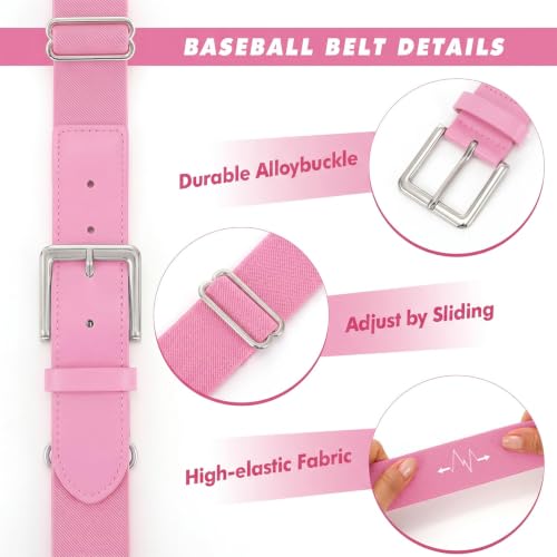 Image of WHIPPY Baseball Socks and Belt Combo Set Knee-High Softball Socks & Adjustable Elastic Belt for Kids Youth Adult