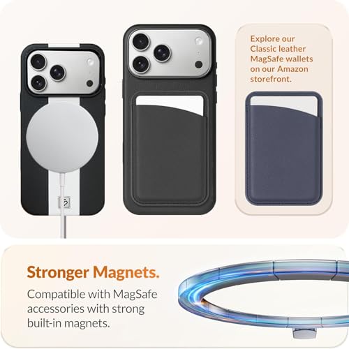Image of DIZORO Leather Case for iPhone 17 Pro Max, Men Women Luxury Elegant Slim Business PU Cover Soft Non-Slip Grip Shockproof Anti-Scratch Protective Back Cover Black White
