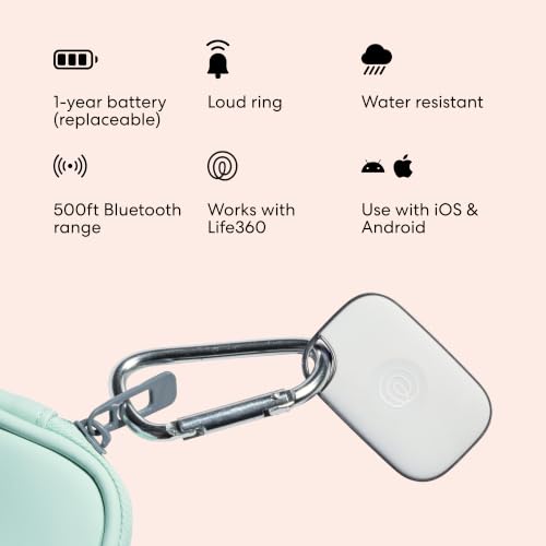 Image of Life360 Tile Pro - Powerful Bluetooth Tracker, Key Finder and Item Locator for Keys, Bags and More. Both iOS and Android Compatible. Phone Finder. 1-Pack (White)