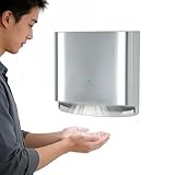 Glowdora Kompakter, Elektrischer Händetrockner, Hochgeschwindigkeits-Händetrockner Für Gewerbe Und Haushalt. Gehäuse Aus Abs. Leistung: 1250 W. Silver