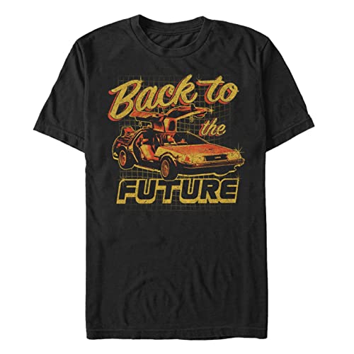 Back to the Future Mens Back To The Races T-Shirt X-Large Black