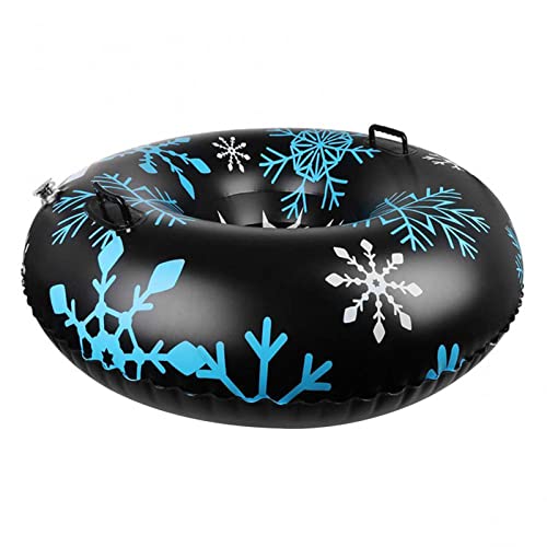 Ljfli Snowflake Snow Tube Circle Inflatable Sled Children Kids Adults Winter Sport,Black #TOP4