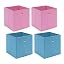 Set of 4 Blue+pink Eyelet