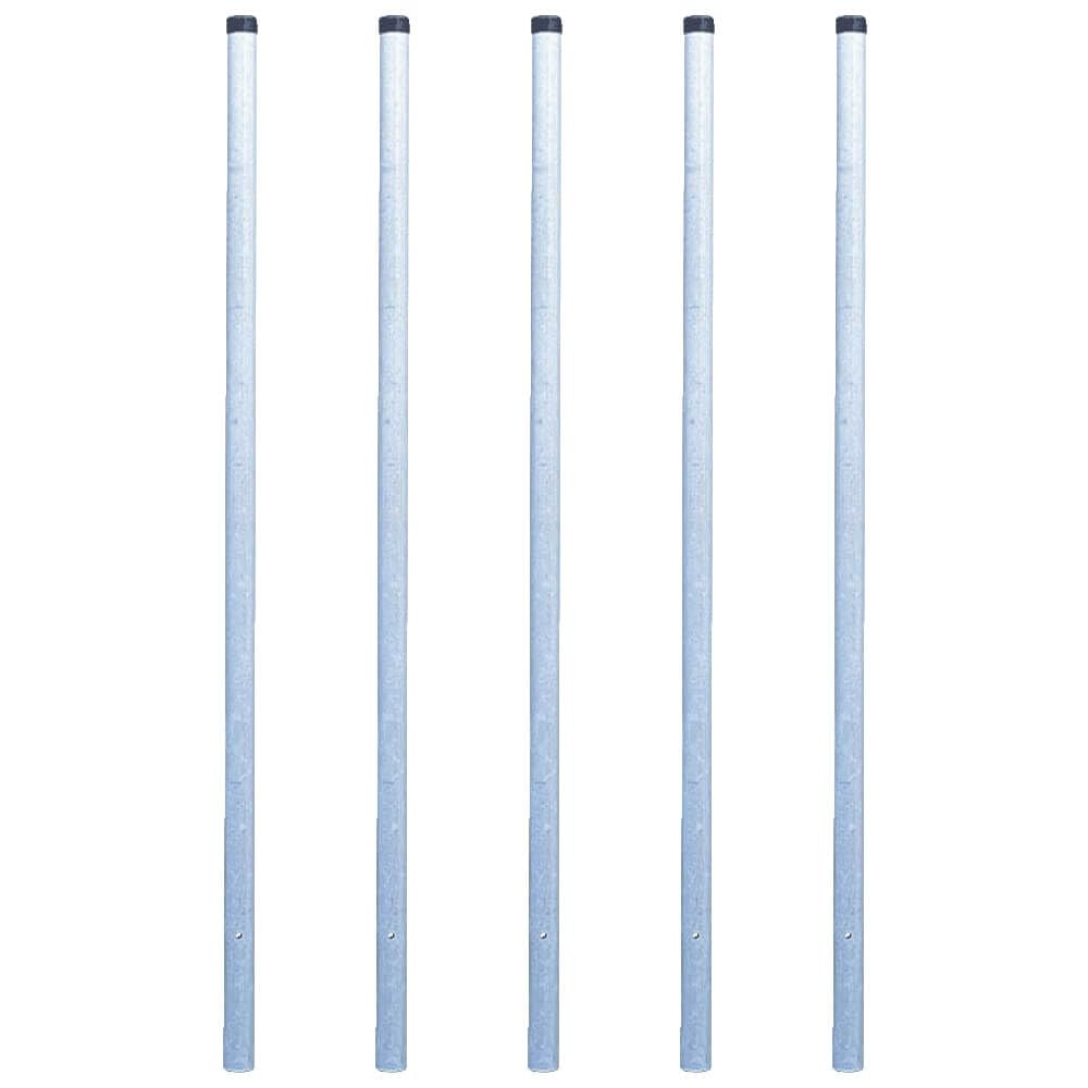 BIGPACK 5 x Rohrpfosten zum Einbetonieren, Ø 6 cm, Länge 3,5 m, aus Stahl, Art.-Nr. 610393 | Schilder Pfosten | Stahlrohrpfosten