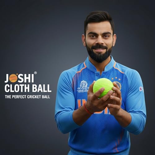 Image of Joshi Cloth Cricket Ball | Woolen Soft Ball for Gully /Street Cricket & Practice | Durable, Lightweight, All-Weather, High-Visibility Colors | Single Piece (Classic)