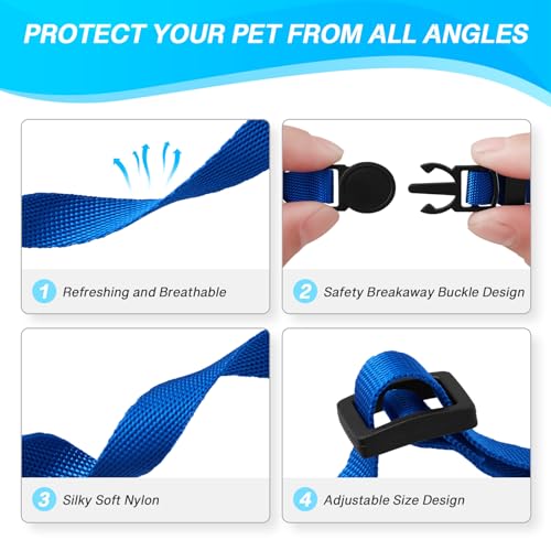 Lafayi 18 Pcs Breakaway Pet Collars,Safety Buckle For Puppy Collars And Kitten Collar,Nylon,Mixed Colors,Adjustable,Ideal For Girl Boy Pet Supplies,Stuff,Accessories thumb #2