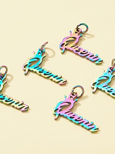 ZJCUNEUR 5pcs Color Block Letra Diseño Colgante Cover