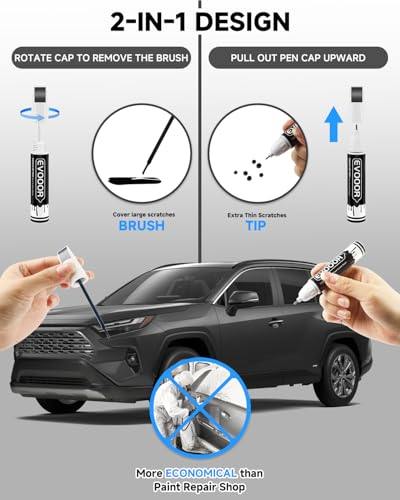 Image of 1G3 Magnetic Gray Metallic Touch Up Paint Compatible with Toyota Exact Match 2 in 1 Touch up Paint for Chips and Nicks Repair