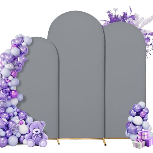 Set of 3 Wedding Arch Cover Stretchy Spandex Fabric Backdrop for Arch Stand