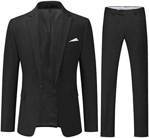 YOUTHUP Men's 2-piece slim fit suit business wedding modern suits...