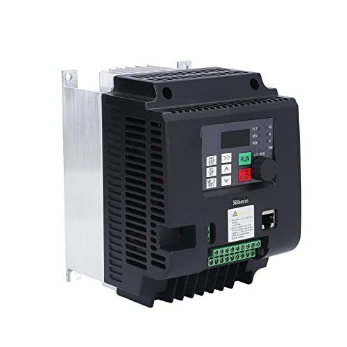 Inversor de Frecuencia, Monofásico de 220 V a Trifásico de 380 V, 5,5 KW Inversor de Frecuencia de Rendimiento Estable para Trituradoras Y Trituradoras Industriales