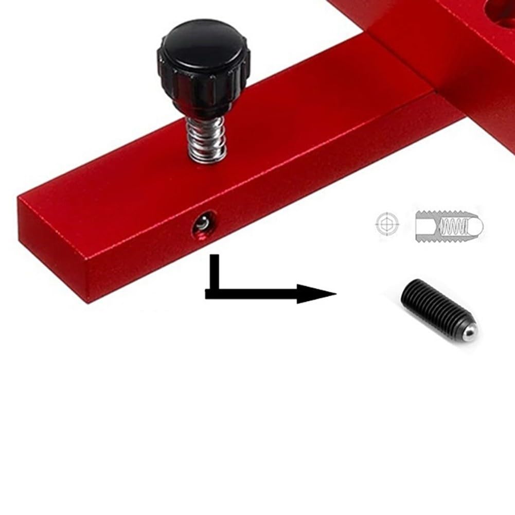 Wskaźnik piły stołowej do kalibracji wskaźnika zegarowego, narzędzie do wyrównania ze stopu aluminium do korekty równoległości stołu, czerwony, 132 x 155 mm i 232 x 155 mm, 3 szt