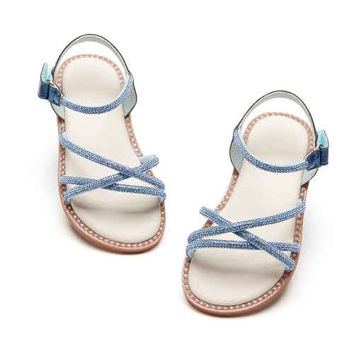 Image of PHIRAMIN Toddler Flower Girl Sandals - Girl Dress Shoes Toddler Little Kid Wedding Party