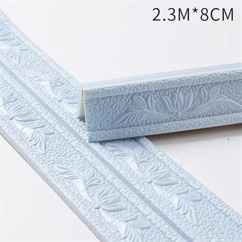 Moldura 3D autoadhesiva lavable de espuma para proteger y decorar paredes 4