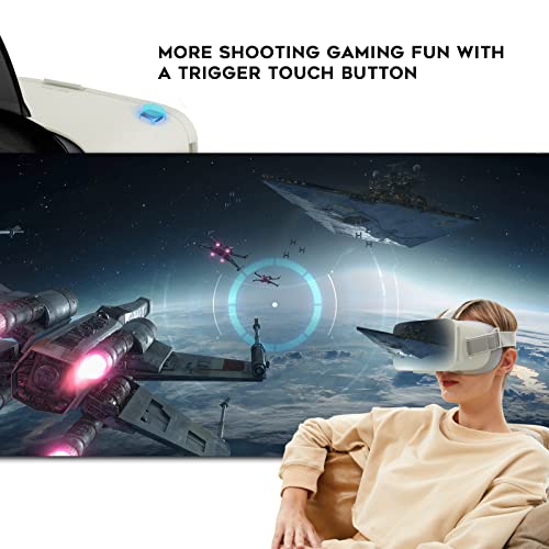 Image of DESTEK V5 VR Headset for Phone w /VR Gamepad, 128 Premium VR apps Included, Anti-Blue Eyes Protected HD Lenses, 110 FOV Virtual Reality Headsets for iPhone, Android Phone - Desertwhite