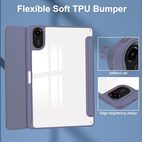 Image of ProElite Case Cover for Xiaomi Redmi Pad 2 11 inch Cover, Transparent Flip Case for Xiaomi Redmi Pad 2 11 inch Case Cover with Pen Holder, Lavender