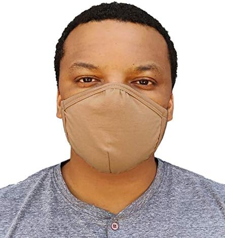 Designers Union Face Mask w/ Over the Head Elastic Bands, 3 Layer Washable & Reusable Cotton Face Masks. Made in USA