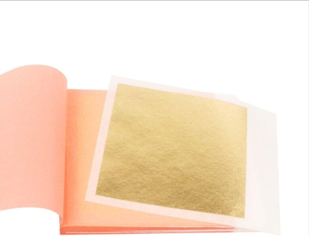 25 Sheets Square Metallic Foil Sheets Set Gold Silver Rose Gold Nail Art Supplies Painting Crafting Paper Metallic Paper for Nails Wall Decor