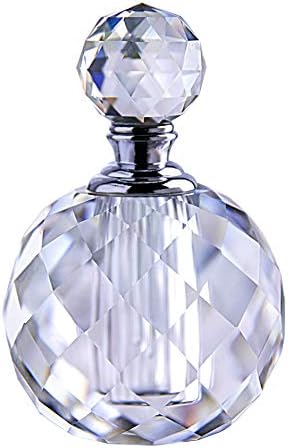 10ml Art Deco Crystal Perfume Bottle Empty Glass Refillable Vintage Decor