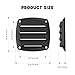 Almencla 2 Inch Louvered Vents, Boat Marine Hull Grill Cover Replacement Part for RV Rectangular (Black)