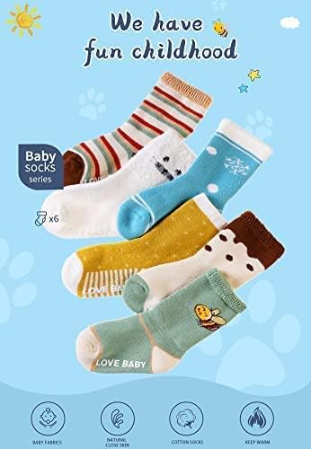Image of Non Slip Kids Toddler Socks with Grip, Assorted Prints, Socks for Babies to Toddlers, Anti Skid Socks, Crawling Socks with Grippers (colors and designs as per availibility)