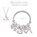 COIOR 2PCS Bracelet Set Gift for Girls, Adjustable Stainless Steel Bracelet and Necklace, Fashion Anime Cartoon Accessories for Ladies Women Girls Sisters Kids Bff Friendship Wife Birthday Gift
